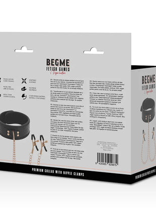 BEGME - BLACK EDITION HALSBAND MIT NIPPELKLEMMEN - Halskette