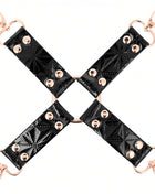 BEGME – Black Edition Hogtie-Verbinder aus veganem Leder & Neopren - Bondage-Set