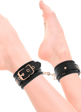 BEGME - BLACK EDITION PREMIUM KNÖCHELMANSCHETTEN - Handschellen für Frauen