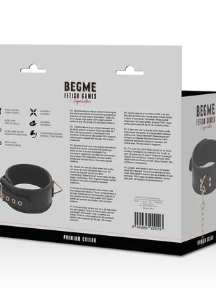 BEGME - BLACK EDITION PREMIUM VEGANER LEDERHALSBAND - Halskette