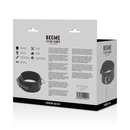 BEGME - BLACK EDITION PREMIUM VEGANER LEDERHALSBAND - Halskette