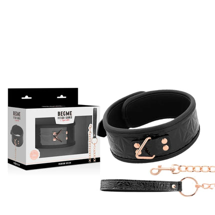 BEGME - BLACK EDITION PREMIUM VEGANER LEDERHALSBAND - Halskette