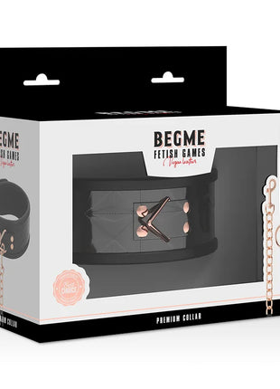 BEGME - BLACK EDITION PREMIUM VEGANER LEDERHALSBAND - Halskette