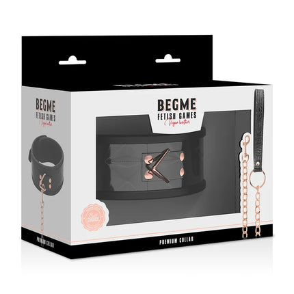 BEGME - BLACK EDITION PREMIUM VEGANER LEDERHALSBAND - Halskette