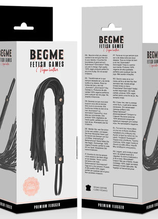 BEGME - BLACK EDITION VEGANER LEDER FLOGGER - Peitschen
