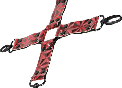BEGME – Red Edition Hogtie-Verbinder aus veganem Leder & Neopren - Bondage-Set