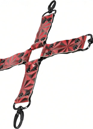 BEGME – Red Edition Hogtie-Verbinder aus veganem Leder & Neopren - Bondage-Set