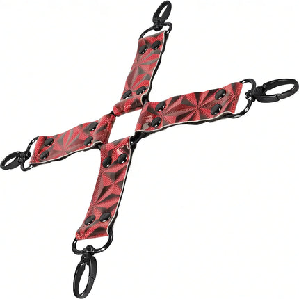 BEGME – Red Edition Hogtie-Verbinder aus veganem Leder & Neopren - Bondage-Set