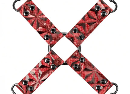 BEGME – Red Edition Hogtie-Verbinder aus veganem Leder & Neopren - Bondage-Set