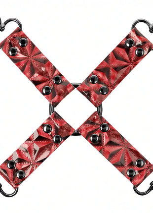BEGME – Red Edition Hogtie-Verbinder aus veganem Leder & Neopren - Bondage-Set