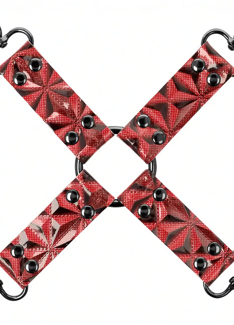 BEGME – Red Edition Hogtie-Verbinder aus veganem Leder & Neopren - Bondage-Set