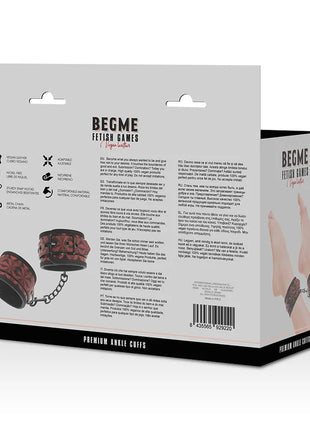 BEGME - RED EDITION PREMIUM KNÖCHELSTZE MIT NEOPRENFUTTER - Handschellen für Frauen