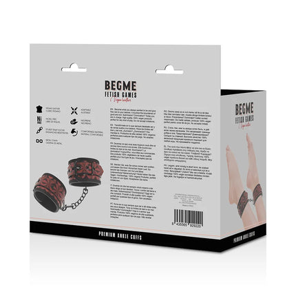 BEGME - RED EDITION PREMIUM KNÖCHELSTZE MIT NEOPRENFUTTER - Handschellen für Frauen