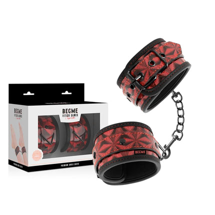 BEGME - RED EDITION PREMIUM KNÖCHELSTZE MIT NEOPRENFUTTER - Handschellen für Frauen