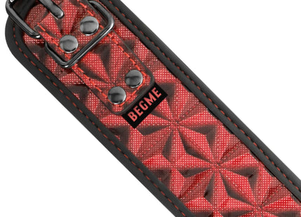 BEGME - RED EDITION PREMIUM VEGANES LEDERHALSBAND MIT NEOPRENFUTTER - Halskette