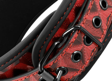 BEGME - RED EDITION PREMIUM VEGANES LEDERHALSBAND MIT NEOPRENFUTTER - Halskette