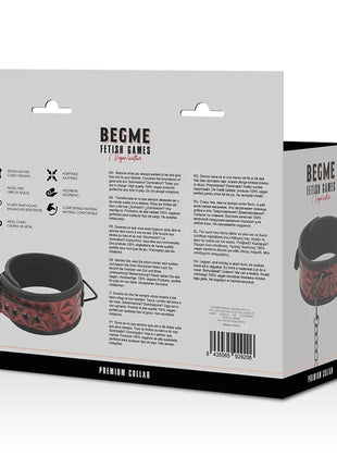 BEGME - RED EDITION PREMIUM VEGANES LEDERHALSBAND MIT NEOPRENFUTTER - Halskette