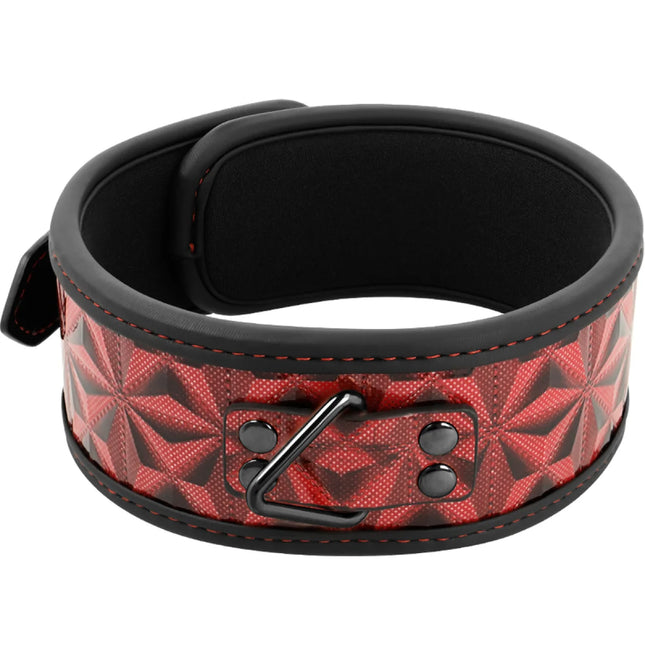 BEGME - RED EDITION PREMIUM VEGANES LEDERHALSBAND MIT NEOPRENFUTTER - Halskette