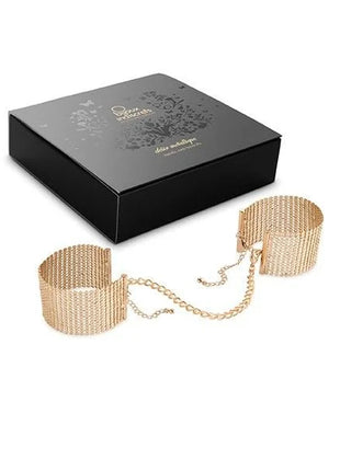 BIJOUX - DÉSIR MÉTALLIQUE GOLDENE HANDSCHELLEN AUS METALLGEWEBE - Handschellen für Frauen