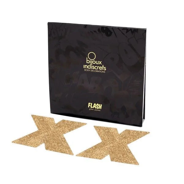 BIJOUX - INDISCRETS FLASH CROSS GOLD NIPPELABDECKUNGEN - Nippelcover