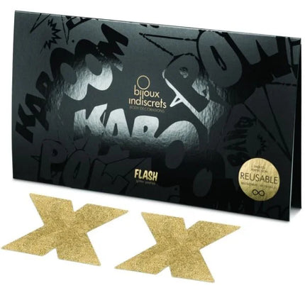 BIJOUX - INDISCRETS FLASH CROSS GOLD NIPPELABDECKUNGEN - Nippelcover