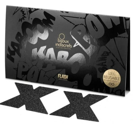 BIJOUX - INDISCRETS FLASH CROSS SCHWARZE NIPPELCOVER - Nippelcover