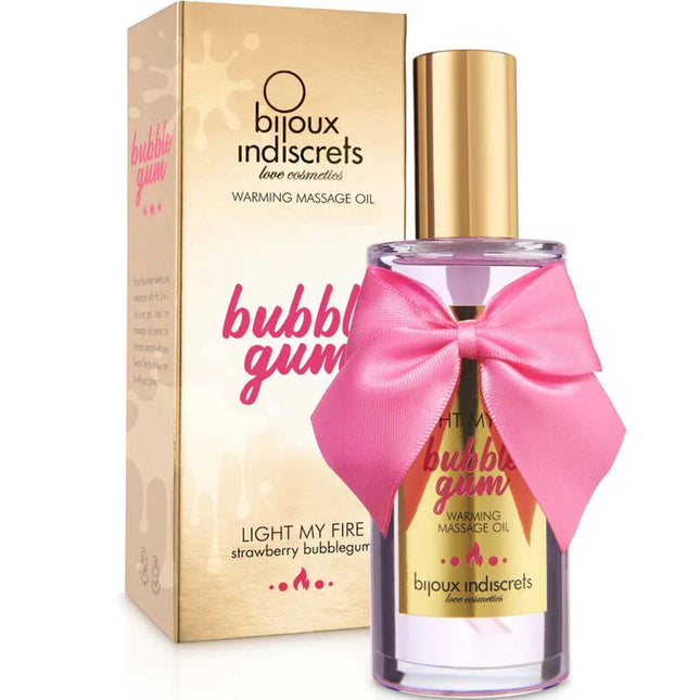 BIJOUX - INDISCRETS LIGHT MY FIRE MASSAGEÖL WRMEEFFEKT GUM-GESCHMACK - Massageöl