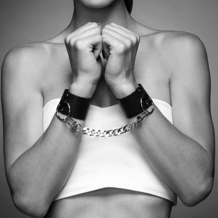 BIJOUX INDISCRETS MAZE - BREITE MANSCHETTEN SCHWARZ - Handschellen für Frauen
