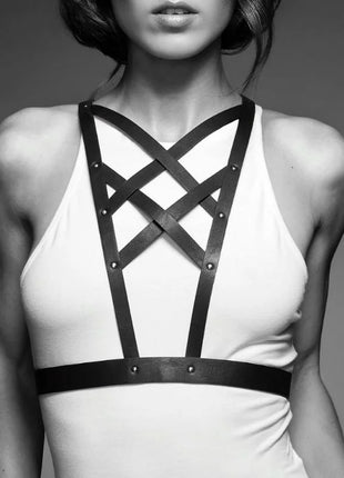 BIJOUX - INDISCRETS MAZE GEKREUZTES HARNESS MIT AUSSCHNITT SCHWARZ - Brust-Harness