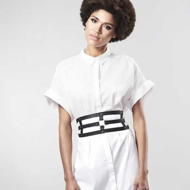 BIJOUX - INDISCRETS MAZE GÜRTEL MIT RIEMEN SCHWARZ - Gürtel-Harness