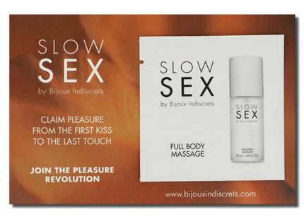 BIJOUX - SLOW SEX GANZKÖRPERMASSAGE MASSAGEGEL 2 ML
