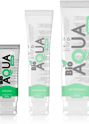 BIOAQUA - SCHMIERMITTEL NATÜRLICHE ZUTATEN AUF WASSERBASIS 50 ML - Bio-Gleitgel auf Wasserbasis mit Geschmack