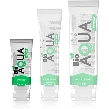BIOAQUA - SCHMIERMITTEL NATÜRLICHE ZUTATEN AUF WASSERBASIS 50 ML - Bio-Gleitgel auf Wasserbasis mit Geschmack