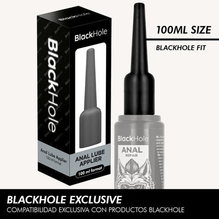 Black hole anal glättungsmittel-applikator in schwarz mit schlankem, konischem design und 100 ml fassungsvermögen