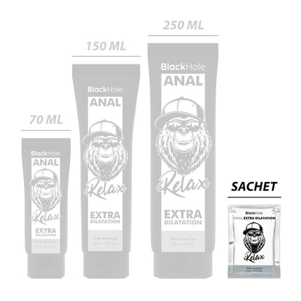 BLACK HOLE - BLACK HOLE GEL AUF WASSERBASIS EXTRA DILATATION 6 ML - Anal-Gleitmittel Wasserbasis