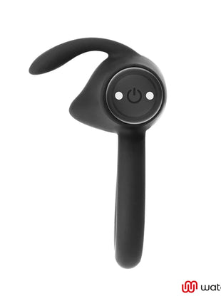 BLACK&SILVER - AGRON COCKRING-UHR MIT FERNBEDIENUNG - Penisring mit Vibration