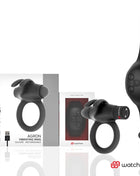 BLACK&SILVER - AGRON COCKRING-UHR MIT FERNBEDIENUNG - Penisring mit Vibration