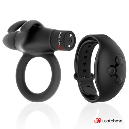 BLACK&SILVER - AGRON COCKRING-UHR MIT FERNBEDIENUNG - Penisring mit Vibration