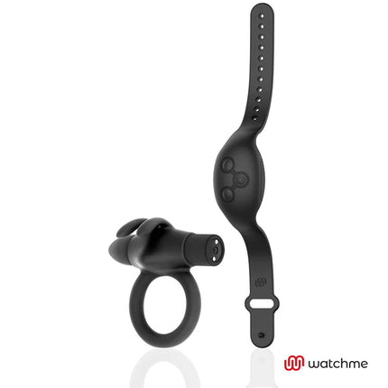 BLACK&SILVER - AGRON COCKRING-UHR MIT FERNBEDIENUNG - Penisring mit Vibration