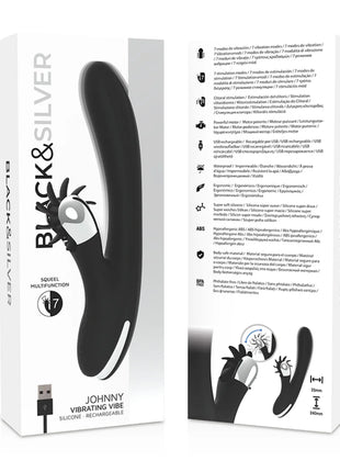 BLACK&SILVER - BUNNY JOHNNY VIBRIERENDE VIBRATION - Rabbit-Vibratoren
