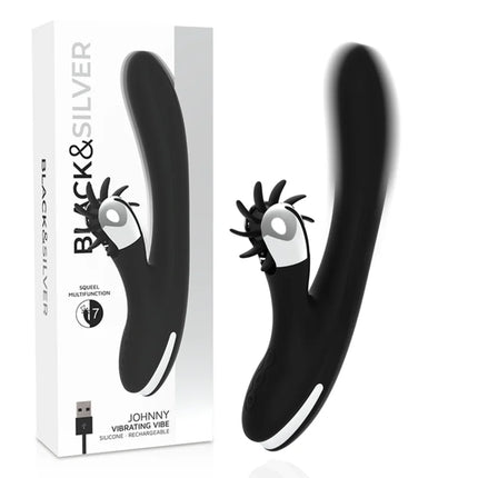 BLACK&SILVER - BUNNY JOHNNY VIBRIERENDE VIBRATION - Rabbit-Vibratoren
