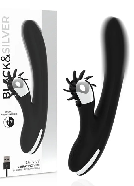 BLACK&SILVER - BUNNY JOHNNY VIBRIERENDE VIBRATION - Rabbit-Vibratoren