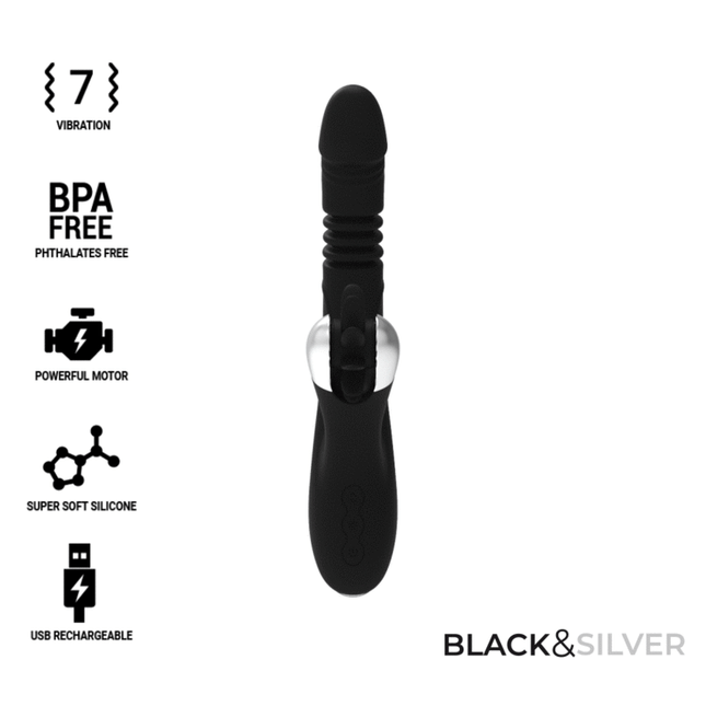 BLACK&SILVER - BUNNY REED UP & DOWN VIBE - Rabbit-Vibratoren