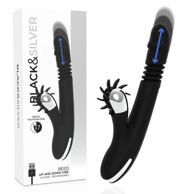 BLACK&SILVER - BUNNY REED UP & DOWN VIBE - Rabbit-Vibratoren