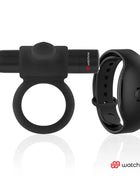 BLACK&SILVER - CAMERON COCKRING-UHR MIT FERNBEDIENUNG - Penisring mit Vibration