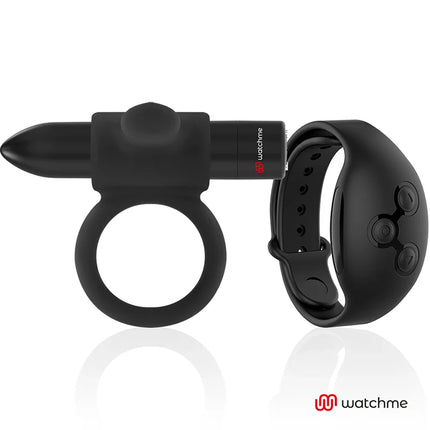 BLACK&SILVER - CAMERON COCKRING-UHR MIT FERNBEDIENUNG - Penisring mit Vibration