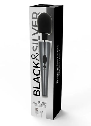 BLACK&SILVER - DEXTER-MASSAGESTAB - Wand-Vibrator