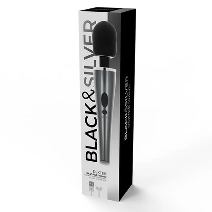 BLACK&SILVER - DEXTER-MASSAGESTAB - Wand-Vibrator