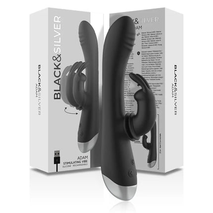 BLACK&SILVER - DJ. ADAM SILIKON-KANINCHEN-STIMULATOR - Rabbit-Vibratoren