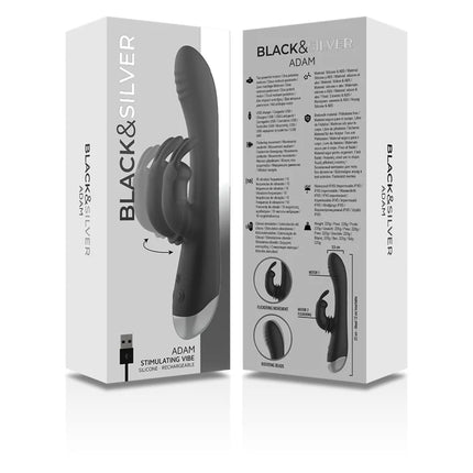 BLACK&SILVER - DJ. ADAM SILIKON-KANINCHEN-STIMULATOR - Rabbit-Vibratoren